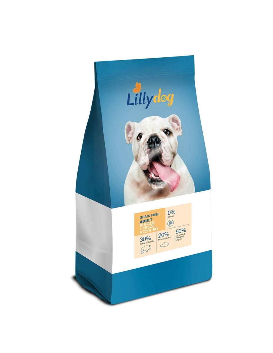 LILLY DOG – BUFALO E PESCE AZZURRO – GRAIN FREE